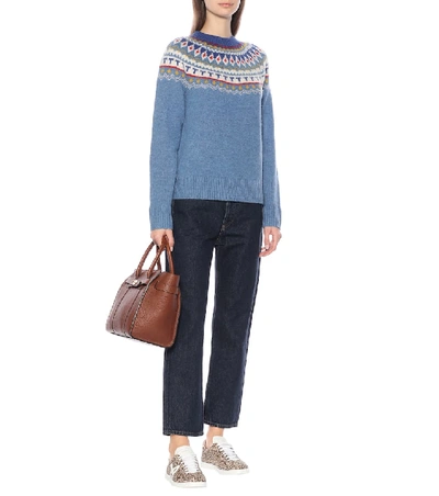 Shop Tory Burch Wool-blend Sweater In Blue