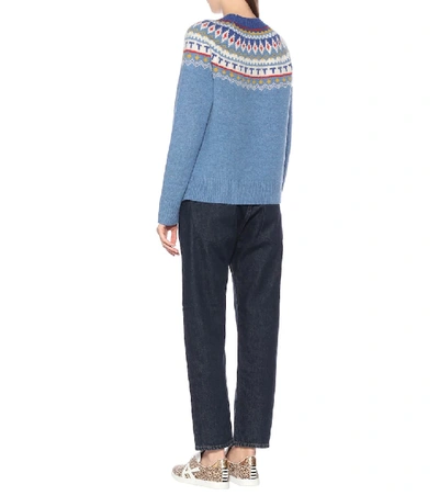 Shop Tory Burch Wool-blend Sweater In Blue