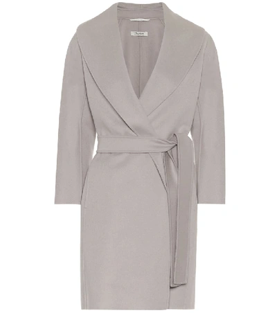 Shop Max Mara Messi Virgin Wool Coat In Grey