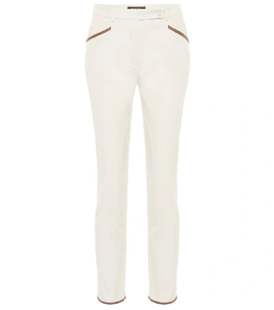 Shop Loro Piana Rickey Stretch-cotton Pants In White
