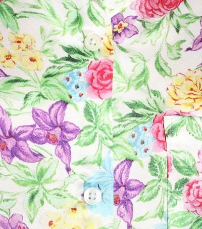 Shop Les Rêveries Floral Silk Shirt In Multicoloured