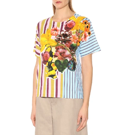 Shop Marni Printed Cotton T-shirt In Multicoloured