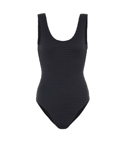 Shop Bottega Veneta Matelassé One-piece Bodysuit In Black