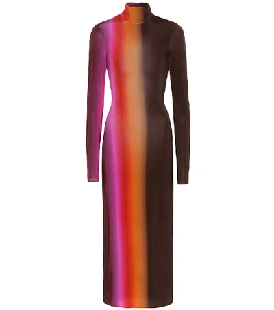 Shop Ellery Bach Stretch-jersey Midi Dress In Multicoloured