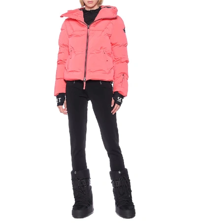 Shop Jet Set Julia Padded Ski Jacket In Red