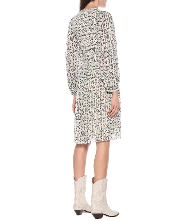 Isabel Marant Étoile Eulie Smocked Bodice Long Sleeve Dress In White