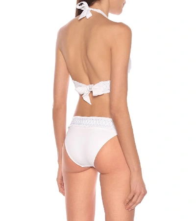 Shop Heidi Klein Antilles Smocked Bikini Bottoms In White