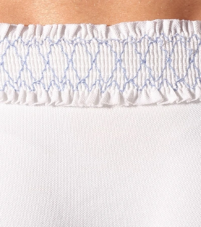 Heidi Klein Antilles Smocked Hipster Bikini Bottoms In White