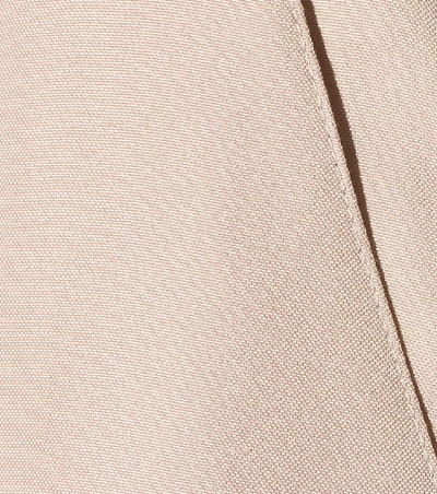 Shop Valentino Wide-leg Silk Trousers In Beige