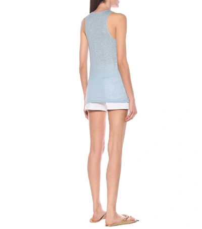 Shop Acne Studios Linen Tank Top In Blue