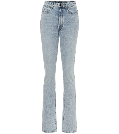Shop Khaite Daria High-rise Bootcut Jeans In Blue