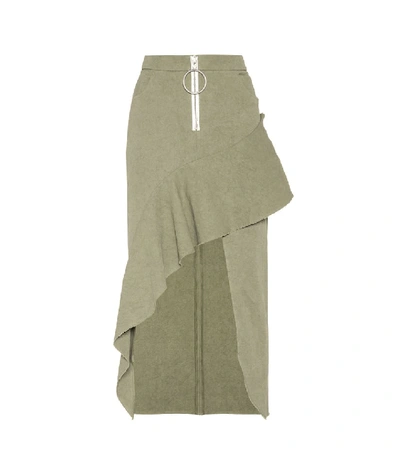 Shop Off-white Exclusive To Mytheresa.com - Ruffled Skirt In Green