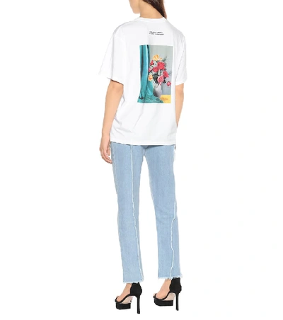 Shop Stella Mccartney Printed Cotton T-shirt In White