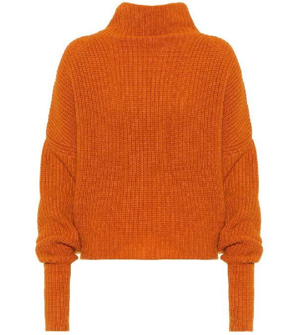 orange cashmere sweater