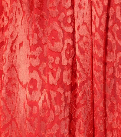 Shop Balenciaga Silk-blend Top In Red