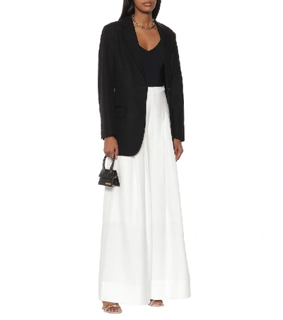 Shop Jacquemus Le Pantalon Arcello Wide-leg Pants In White