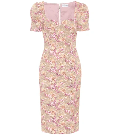 Shop Rebecca Vallance Stella Floral Midi Dress In Pink
