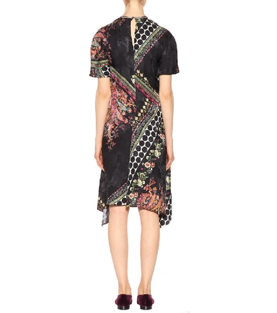 Shop Etro Printed Silk-blend Dress In Multicoloured