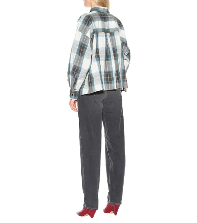 Shop Isabel Marant Macao Plaid Cotton And Linen Shirt In Blue