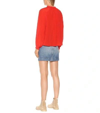 Shop M.i.h. Jeans Sidi Silk Blouse In Red