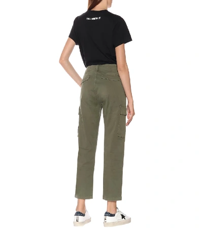 Shop Citizens Of Humanity Gaia Mid-rise Stretch-cotton Pants In Green