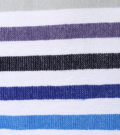 Shop Lemlem Candace Striped Cotton-blend Shorts In Blue