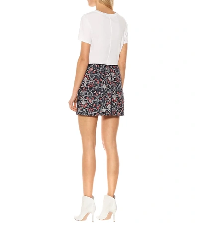 Shop Isabel Marant Étoile Marily Printed Linen Miniskirt In Blue