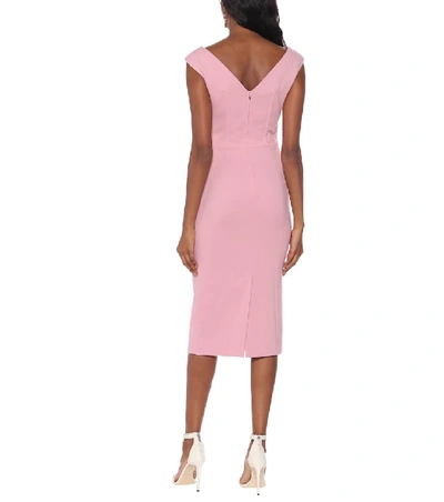 Shop Dolce & Gabbana Wool-blend Midi Dress In Pink