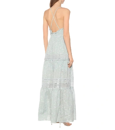 Shop Jonathan Simkhai Kava Cotton Eyelet-lace Maxi Dress In Green