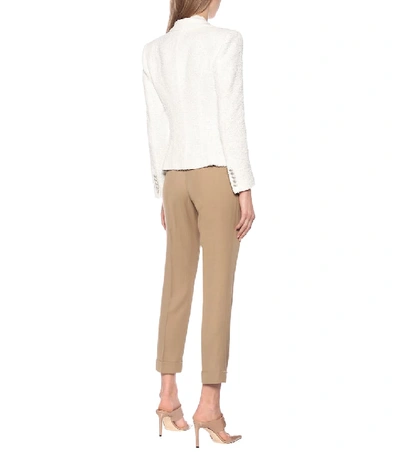 Shop Etro Cotton-blend Tweed Blazer In White