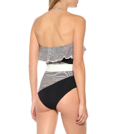 Shop Marysia Greenport Gingham Swimsuit In Brown