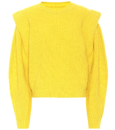 Shop Isabel Marant Bolton Cashmere And Wool Sweater In Yellow