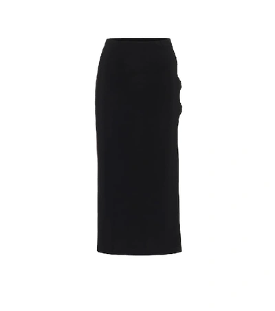 Shop Adam Selman Sport High-rise Jersey Midi Skirt In Black