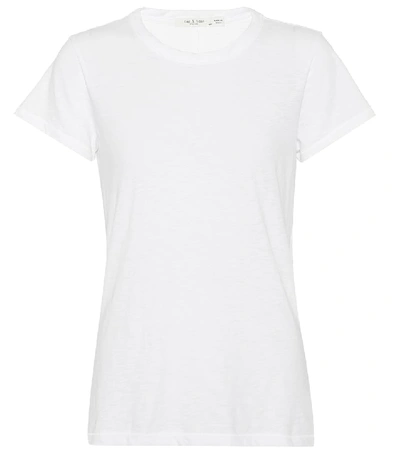 Rag & Bone Slub-texture Pima-cotton T-shirt In White