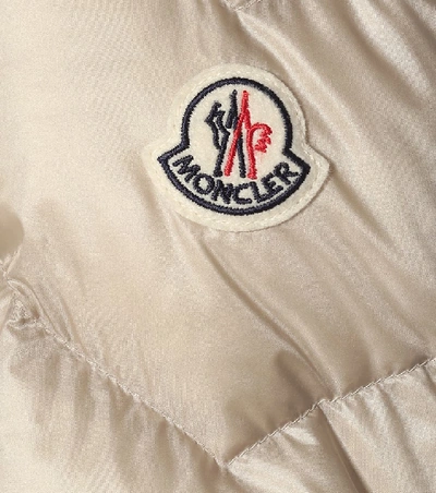 Shop Moncler Quilted Down Jacket In Beige