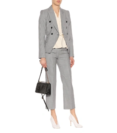 Shop Stella Mccartney Cropped Wool Straight-leg Pants In Grey