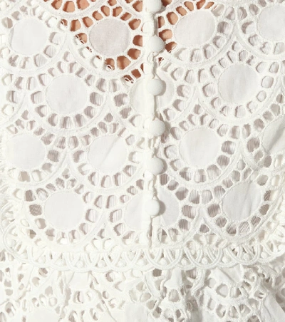 Shop Zimmermann Goldie Cotton Dress In White