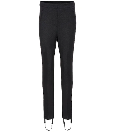 Shop Moncler Stirrup Trousers In Black