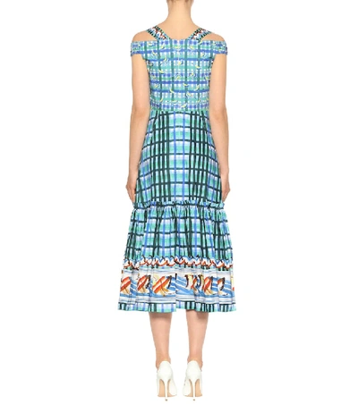 Shop Peter Pilotto Printed Cotton Dress In Multicoloured