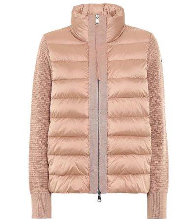 Shop Moncler Wool And Down Jacket In Pink