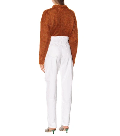 Shop Isabel Marant Étoile Corby High-waisted Jeans In White