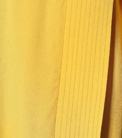 Shop Stella Mccartney Crêpe Midi Dress In Yellow