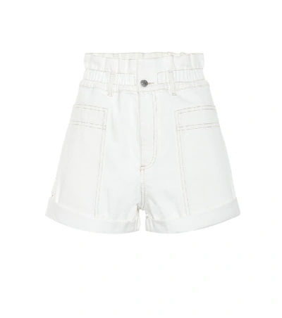 Shop Stella Mccartney High-rise Denim Shorts In White