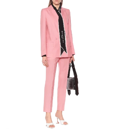 Shop Givenchy Wool Blazer In Pink