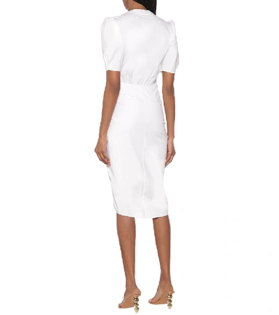 Shop Veronica Beard Atia Cotton Midi Dress In White