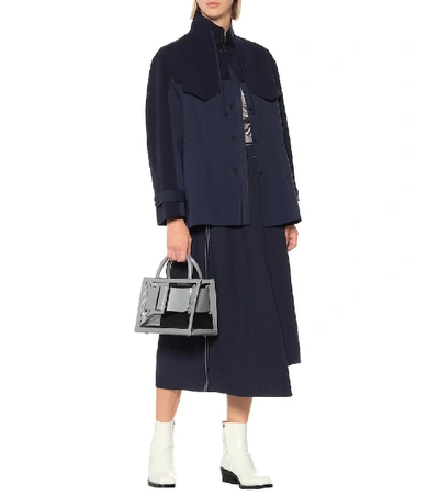 Shop Colovos X Woolmark Waterproof Wool Coat In Blue