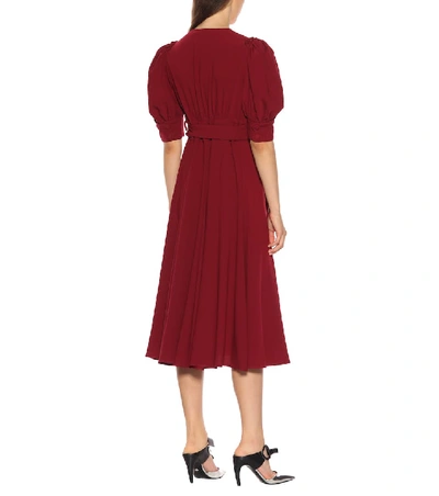 Shop Proenza Schouler Crêpe Wrap Midi Dress In Red