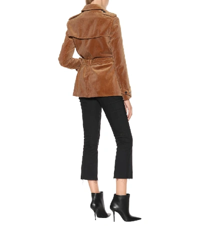 Shop Saint Laurent Corduroy Jacket In Brown