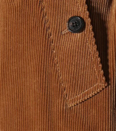 Shop Saint Laurent Corduroy Jacket In Brown