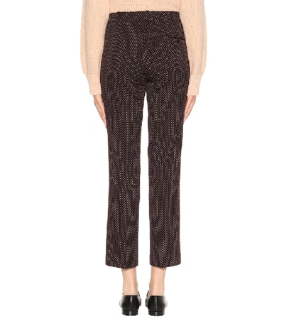 Shop Etro Cropped Trousers In Purple